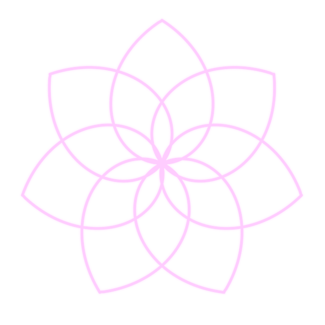 A beautiful 7-petal flower which is the logo for the Android puzzle game, Sky Signs